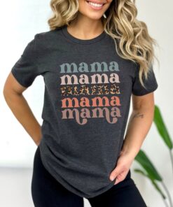 leopard mama shirt retro style cute mom t shirt for mom life unique motherhood shirt perfect for mothers day dgtex