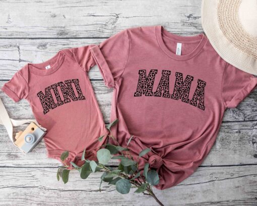 leopard mama shirt with matching mini leopard shirt for mothers day cute mom life t shirt set qv5r9 scaled