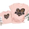 leopard mama shirt with mini matching design for mothers day cute mom life t shirt for mamas girl xwxcw