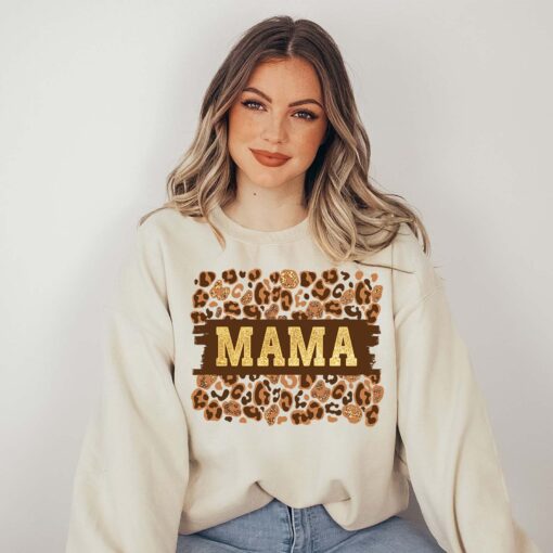 leopard mama sweatshirt cute mom life shirt for mothers day gift new mom hoodie best mom ever apparel uudyw