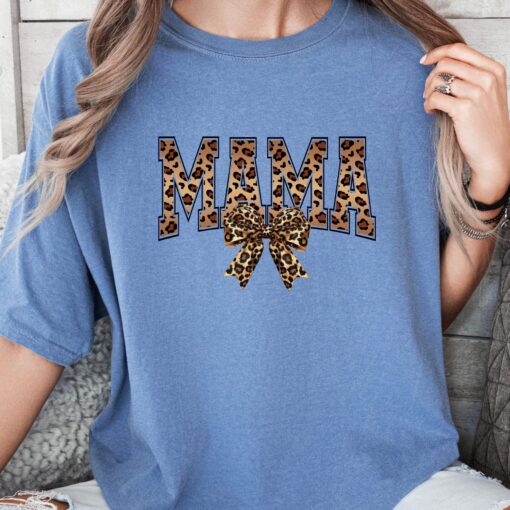 leopard mama t shirt with ribbon for mothers day cute mom life shirt personalized mama bow tee r6oat scaled