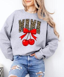 leopard print cherry bow mama shirt retro cute sweatshirt for mothers day personalized mom life apparel lmz9r