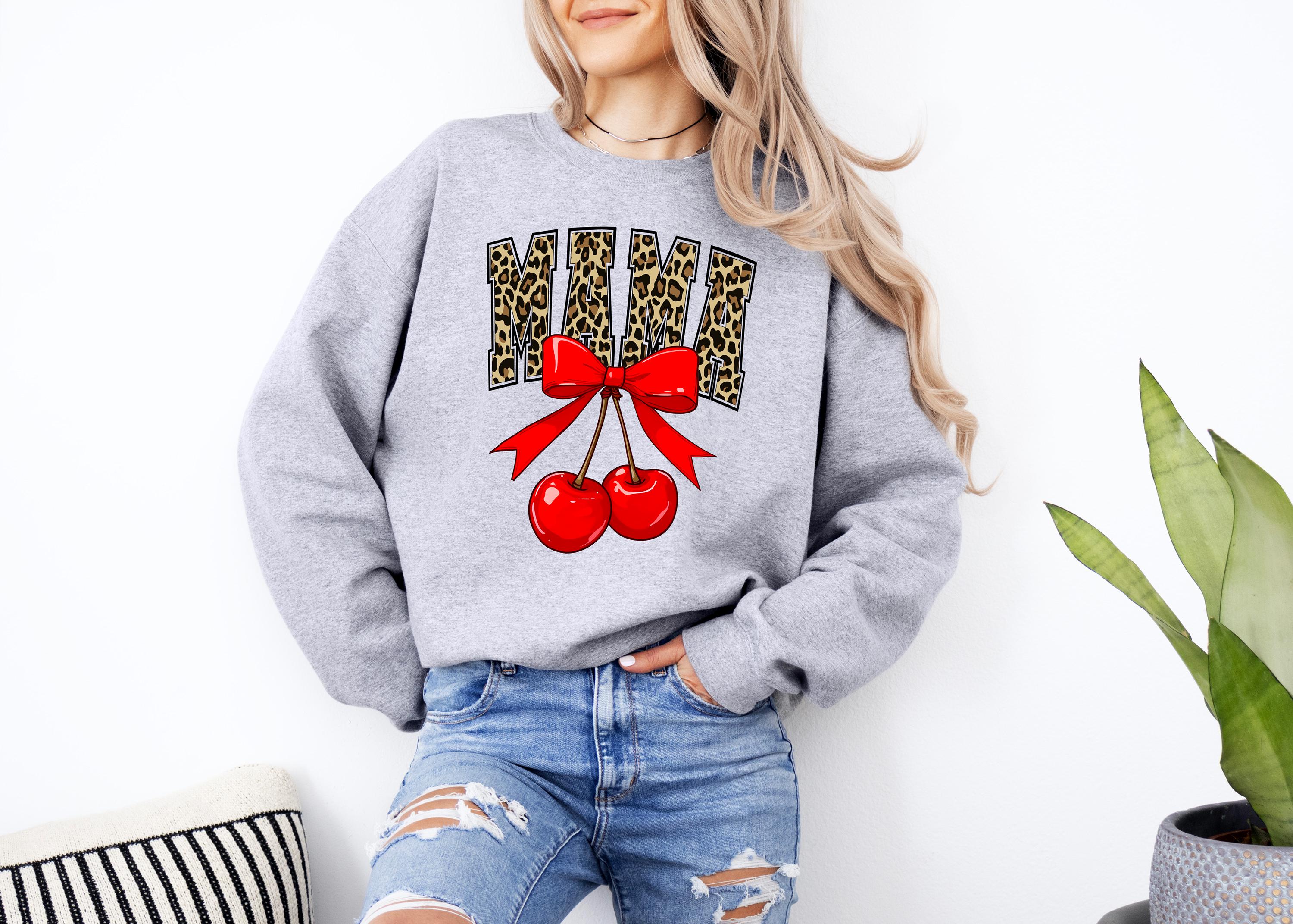 leopard print cherry bow mama shirt retro cute sweatshirt for mothers day personalized mom life apparel lmz9r scaled