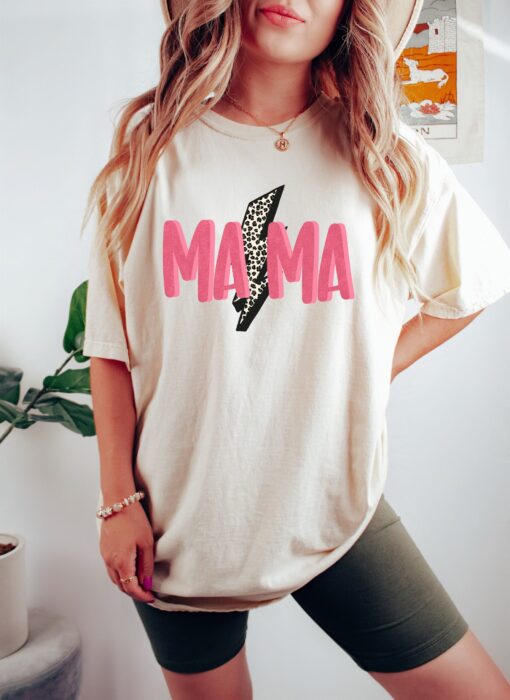 leopard print lightning bolt mama shirt cute mom life tee womens graphic mothers day gift best mom ever shirt m5cno scaled