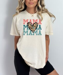 leopard print mama shirt for moms cute oversized t shirt unique mothers day gift funny mom life shirt kiude