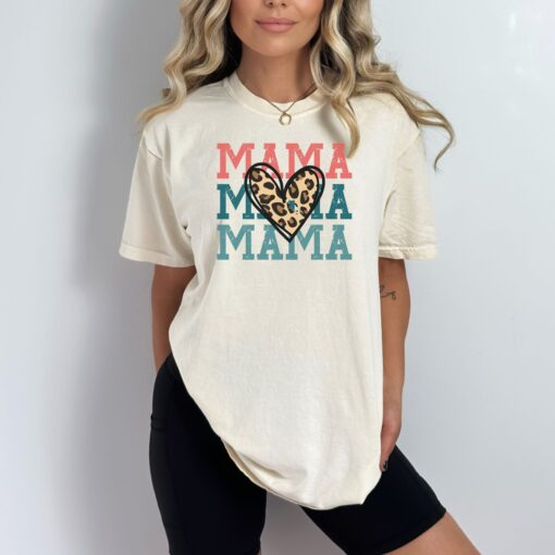 leopard print mama shirt for moms cute oversized t shirt unique mothers day gift funny mom life shirt kiude scaled
