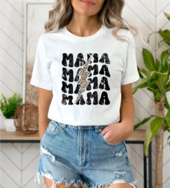 leopard print mama shirt with distressed design funny mom t shirt for mothers day birthday gifts 90s mom life tee pttd7