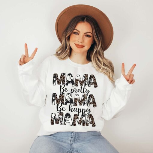 leopard print mama sweater funny mom life shirt best mom ever gift for mothers day new moms wddry
