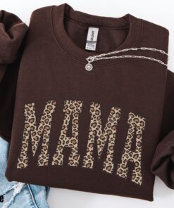 leopard print mama sweatshirt for moms cute mom life shirt best mothers day gift for new moms and moms sqkav