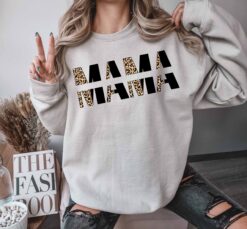 leopard print mama sweatshirt for mothers day best mom crewneck birthday gift cute mom hoodie biqmo scaled