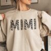 Leopard Print Mimi Sweatshirt for Mothers Day Cute Gift for Mom Personalized Mimi Shirt Unique Mothers Day Apparel