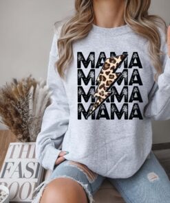 leopard print mom sweatshirt for mothers day best mom ever tee birthday gift for new moms cute mama shirt waini scaled