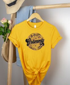 leopard sunflower grammy shirt vintage retro grandma t shirt cute mom life shirt for best grandma ever 2hlmq