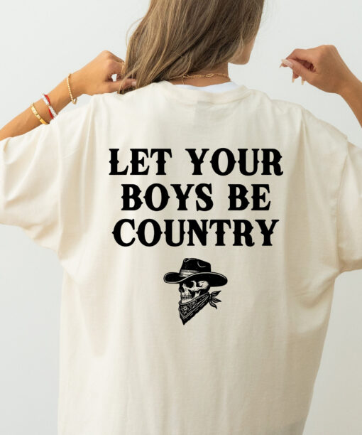 let your boys be country graphic tee for women moms retro western t shirt trendy nashville style wltwl scaled