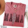 lightning bolt mama shirt retro style tee for moms 90s vintage mom shirt trendy checkered design comfortable fit g3naj