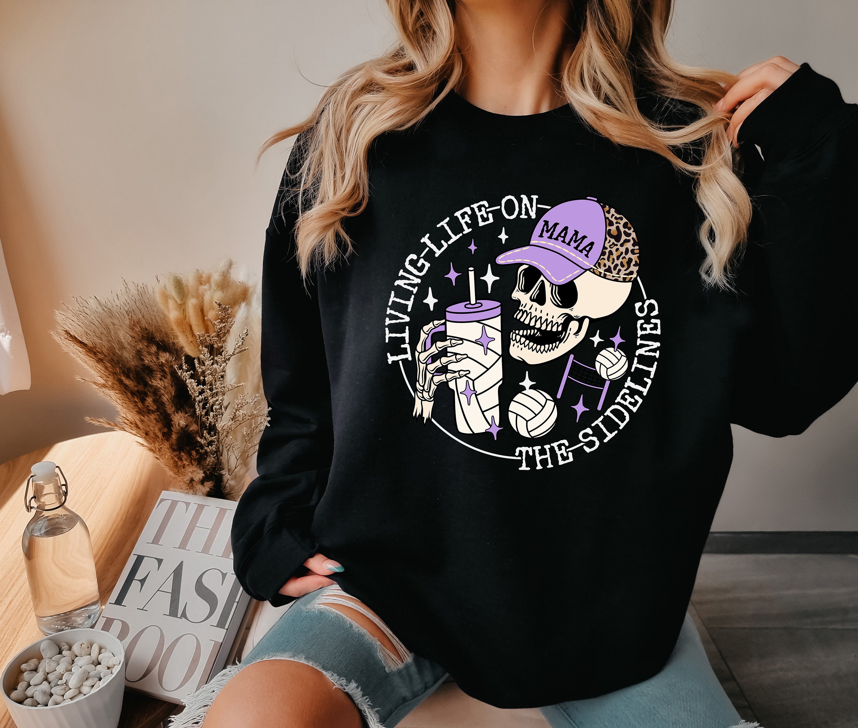 living life on the bleachers mama shirt sports mama sweatshirt volleyball mom tee funny mom life apparel l9eer scaled