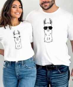 llama couples t shirt mama llama and dada llama tee funny cute unisex shirt for llama lovers unique gift idea qdtyk