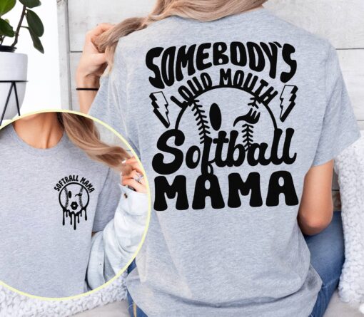 loud mouth softball mama shirt for game day funny softball mom t shirt best softball shirts for moms pj4ie