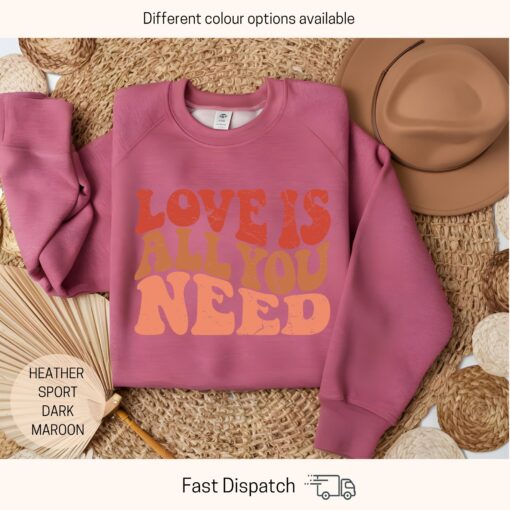love is all you need valentines day sweatshirt cute love sweater for girlfriend valentines gift idea jsot1