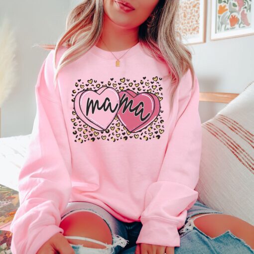 love mama leopard heart sweatshirt for mom life best mom ever sweatshirt mothers day gift cute mom shirt sm2xl scaled