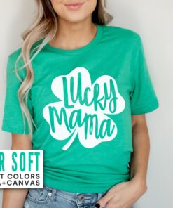 lucky mama shirt for st patricks day green clover mama tee best mom ever shirt funny mom life t shirt zndls