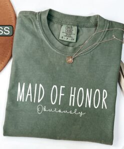 maid of honor shirt funny t shirt for bridal party matching team bride gifts bridesmaid outfit comfort colors tee msjhq