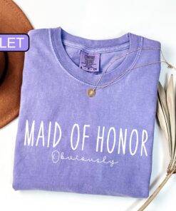 maid of honor shirt funny t shirt for bridal party matching team bride gifts bridesmaid outfit comfort colors tee tmvjn