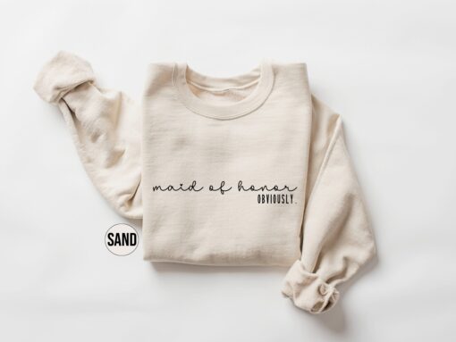 maid of honor sweatshirt for bridesmaids cute team bride apparel bachelorette party outfit bridal party clothing tw8kk scaled