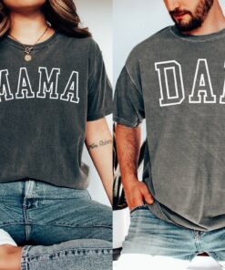 mama and dad shirts matching set vintage varsity t shirt for new parents mothers day gift fathers day shirt dorfi