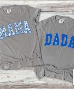 mama and dada shirt for new parents mothers day varsity font couple shirt cute mom life apparel obafz