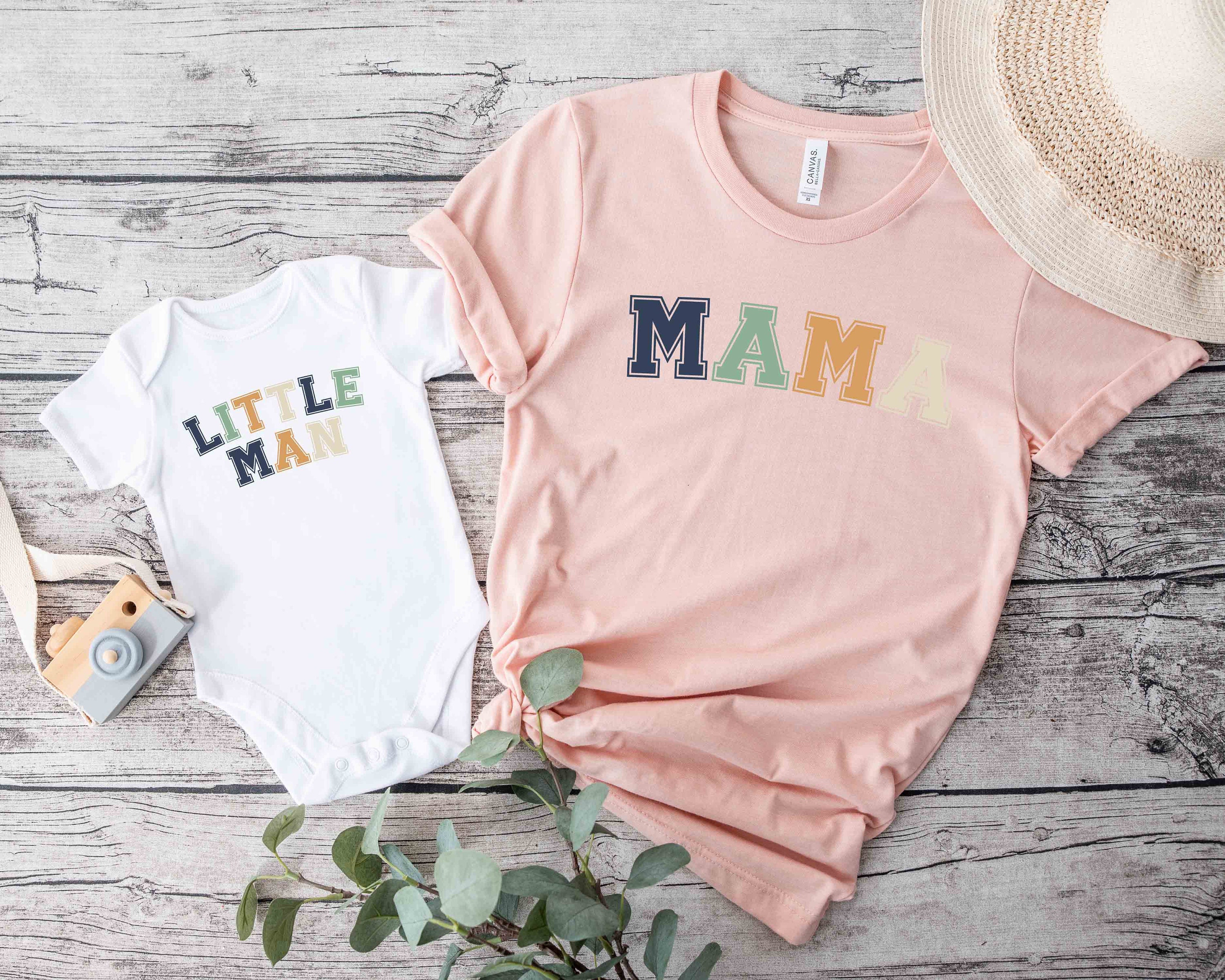 mama and little man matching shirts for mom and son t shirt mothers day gift cute mama son tee rhfkd scaled