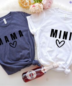 mama and mini heart shirt set for mothers day cute mama t shirt mommy and me outfits custom mama gifts c6ubt