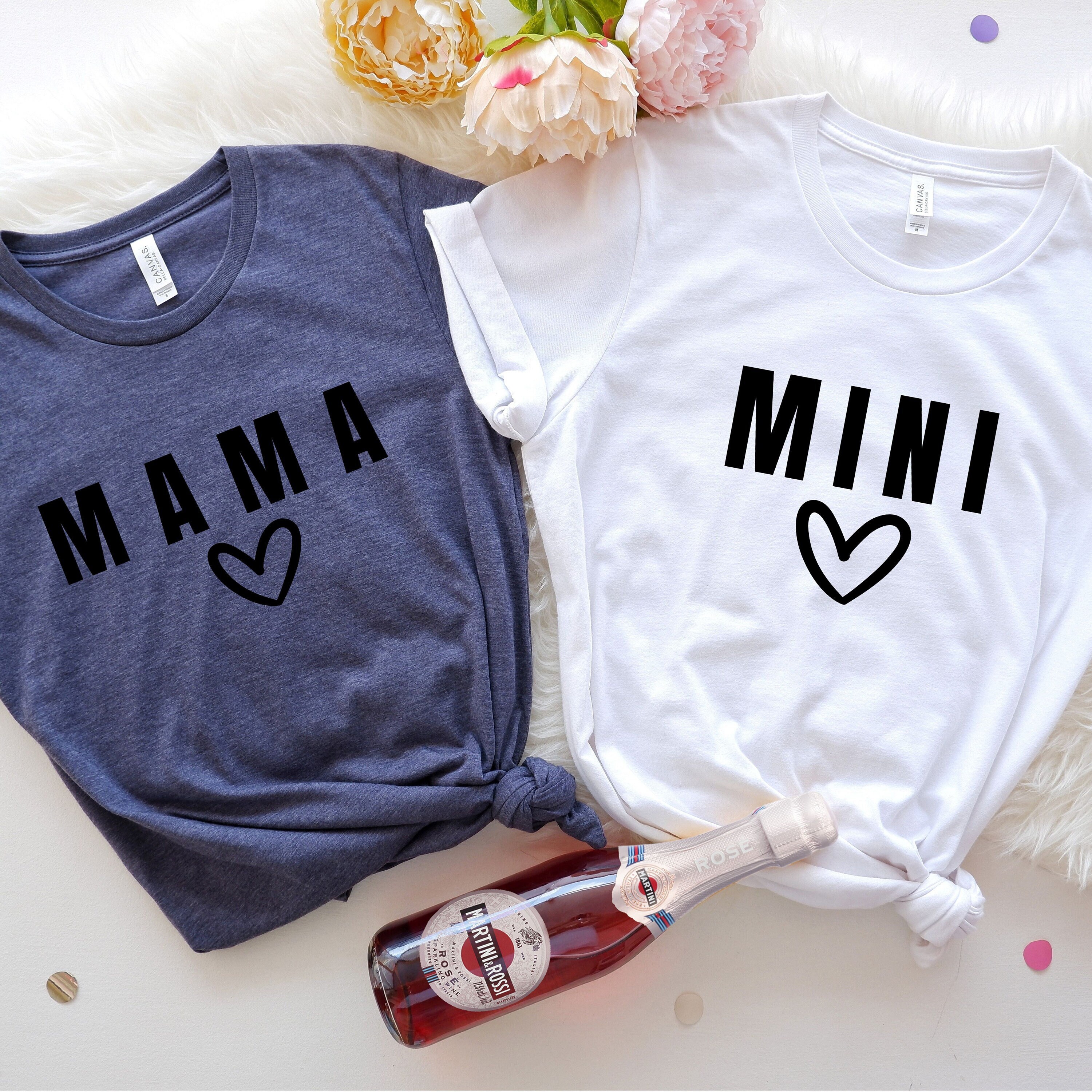 mama and mini heart shirt set for mothers day cute mama t shirt mommy and me outfits custom mama gifts c6ubt