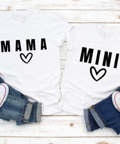 mama and mini heart shirt set for mothers day cute mama t shirt mommy and me outfits custom mama gifts ftjp5