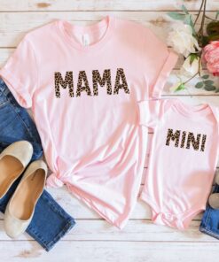 mama and mini leopard shirt mommy and me outfit for mother and daughter best mom ever gift for mothers day j09yh