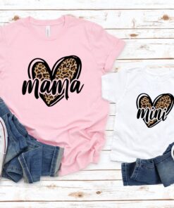 mama and mini matching rainbow valentines shirt set for mom and daughter cute gift idea sgtxf