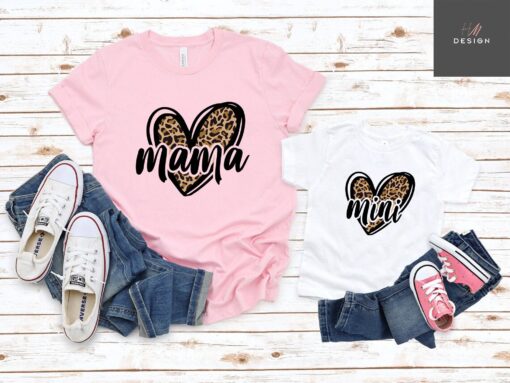 mama and mini matching rainbow valentines shirt set for mom and daughter cute gift idea