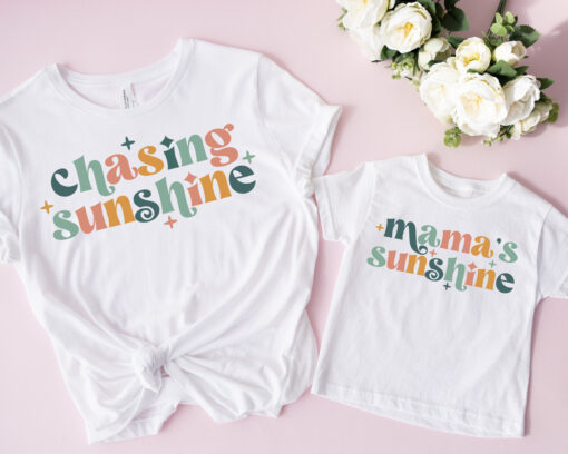 mama and mini matching shirts for mothers day retro sunshine tee funny mom life t shirt with hippie vibes rl5nw