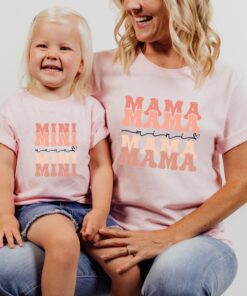 mama and mini matching shirts set retro style mama mini t shirt and sweatshirt for mother and child outfits 24hkx