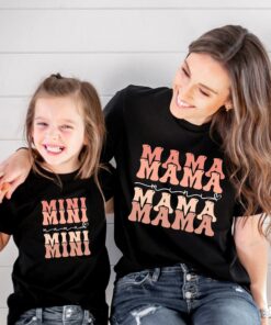 mama and mini matching shirts set retro style mama mini t shirt and sweatshirt for mother and child outfits jewqs