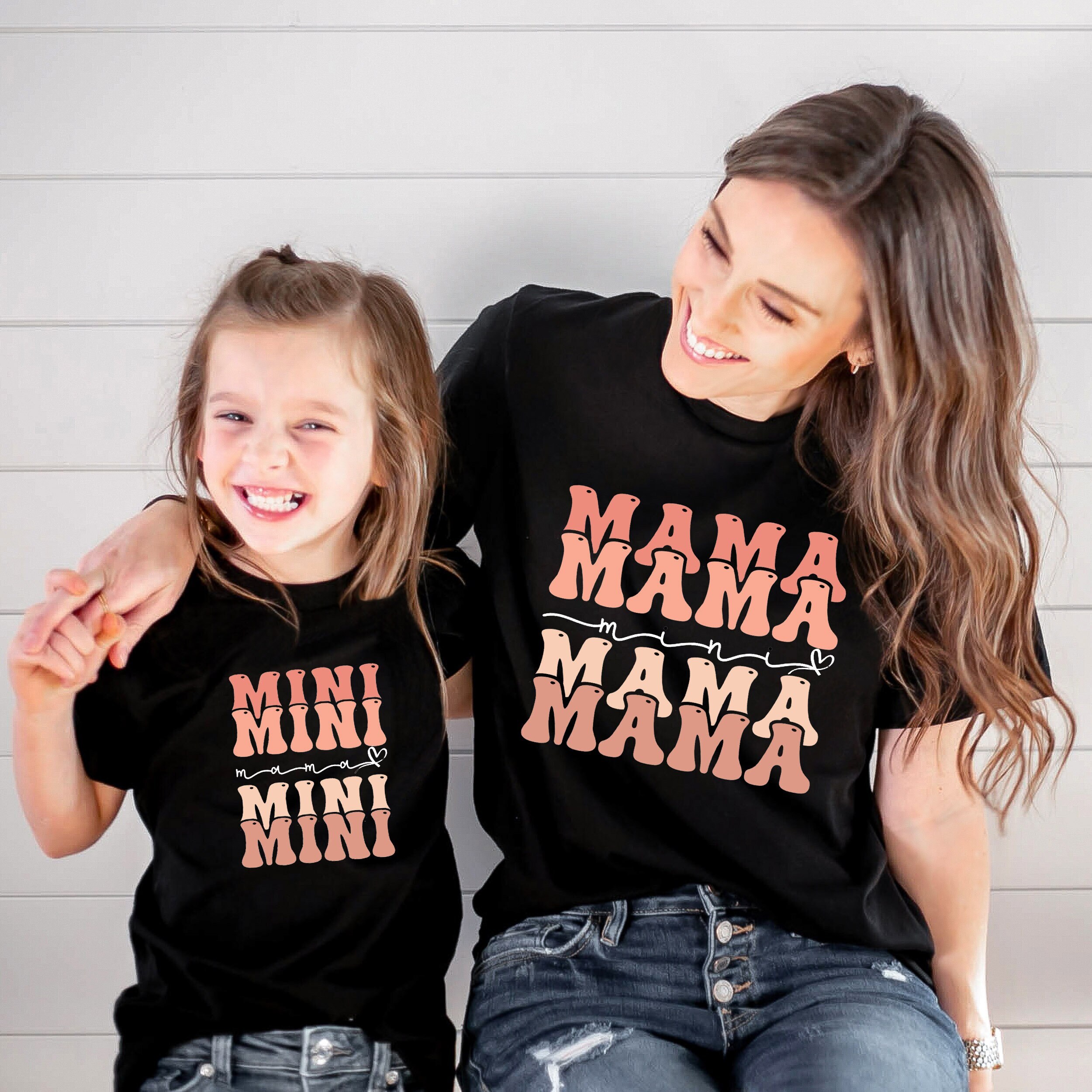 mama and mini matching shirts set retro style mama mini t shirt and sweatshirt for mother and child outfits jewqs