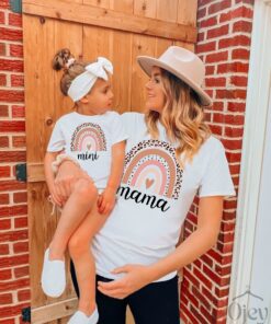 mama and mini rainbow heart shirts matching mom and me bodysuit mother to be shirt family gift for mothers day vwwdi