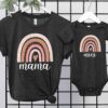 mama and mini rainbow heart shirts matching mom and me bodysuit mother to be shirt family gift for mothers day vy7lh