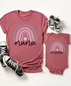 mama and mini valentines matching shirts rainbow design cute mamas girl t shirt for family love celebrations 0dqtx