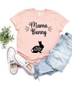 mama bunny pregnancy reveal shirt for expecting moms easter t shirt cute mama bunny design baby bunny top ha9fi