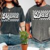 mama dad mini shirt matching set for new parents checkered design perfect for fathers day and new mom gifts 2lfpr