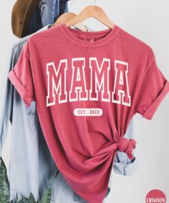 mama est 2023 shirt custom t shirt for new moms first mothers day gift cute pregnancy announcement tee dttdz