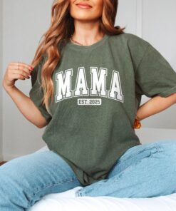 mama est 2025 shirt for new moms oversized comfort colors t shirt perfect for mothers day and mama to be celebrations 1a0p3