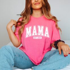mama est 2025 shirt for new moms oversized comfort colors t shirt perfect for mothers day and mama to be celebrations 2uj6z