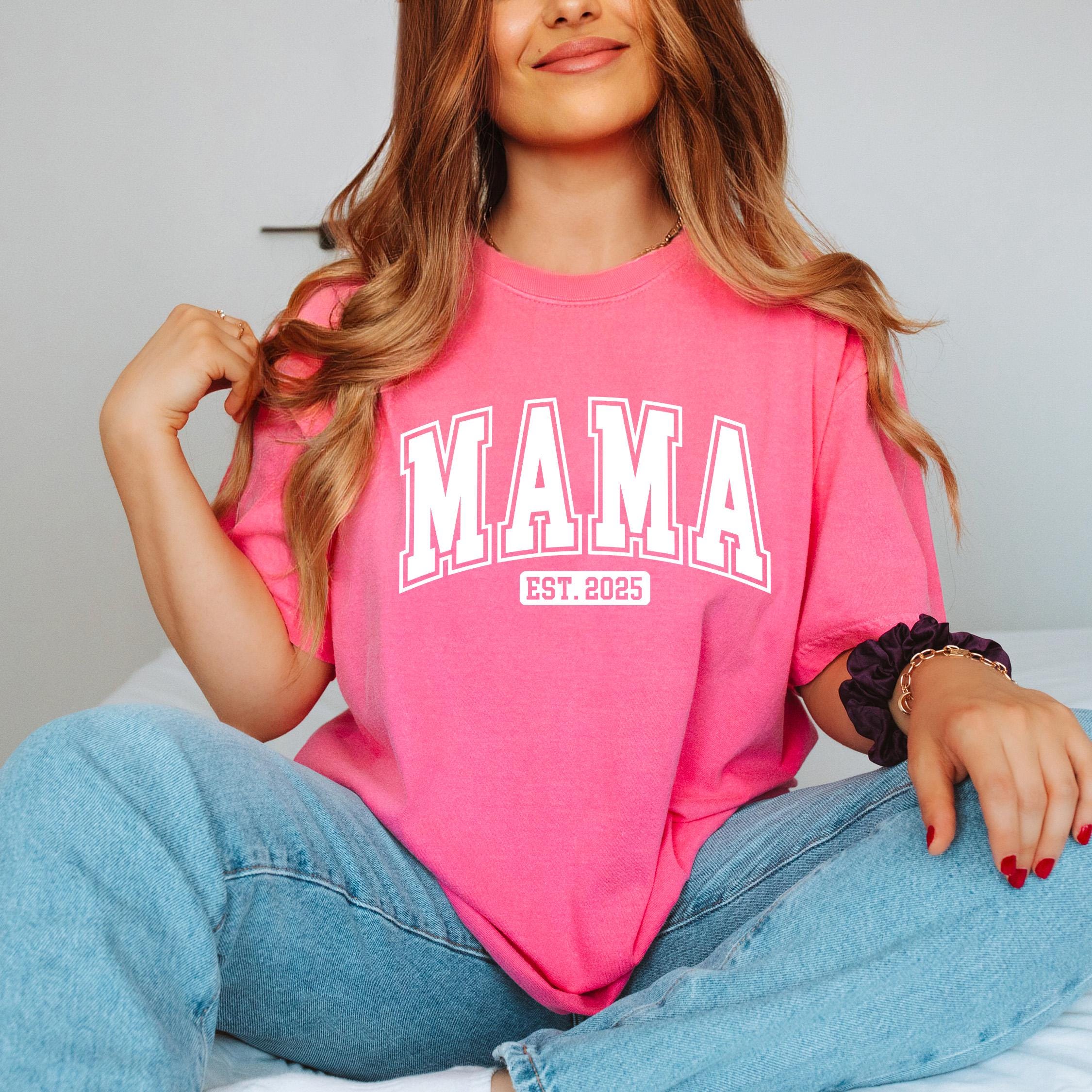 mama est 2025 shirt for new moms oversized comfort colors t shirt perfect for mothers day and mama to be celebrations 2uj6z